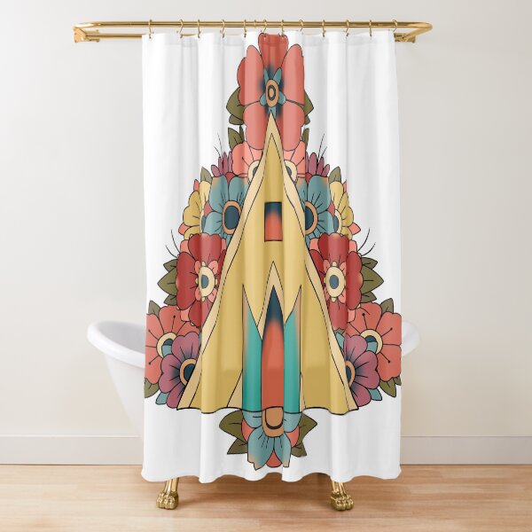 flower power Shower Curtain