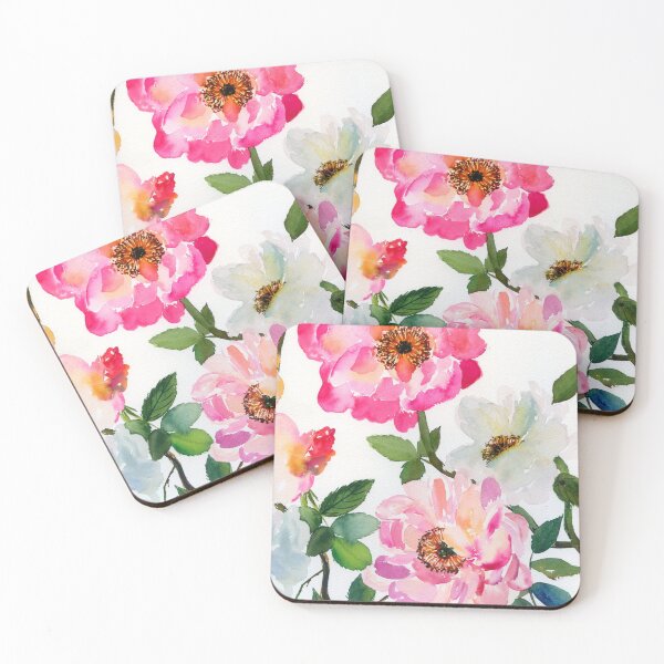 Item preview, peonies and white roses designed and sold by kosarandrea.