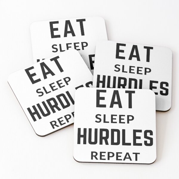 Item preview,  EAT SLEEP HURDLES REPEAT sarcastic quote sticker [P-Q 155][829]  designed and sold by HIPNOTIZAR  CRAFTS.