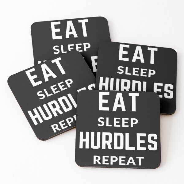 Item preview, EAT SLEEP HURDLES REPEAT sarcastic quote sticker [P-Q 155B][830]  designed and sold by HIPNOTIZAR  CRAFTS.
