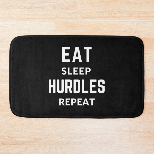 Item preview, EAT SLEEP HURDLES REPEAT sarcastic quote sticker [P-Q 155B][830]  designed and sold by HIPNOTIZAR  CRAFTS.