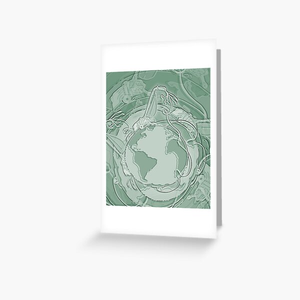 " Do Your Chores " Pattern 5 help save planet earth Greeting Card