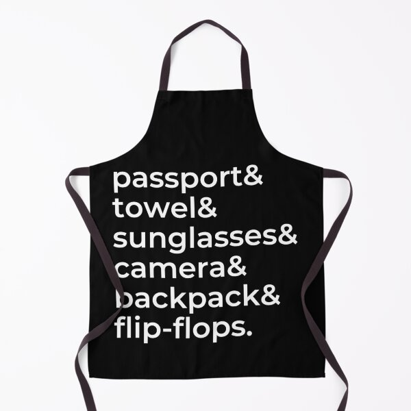 Item preview, Beach Holiday Essential Items - Passport & Towel & Sunglasses & Camera & Backpack & Flip-Flops designed and sold by Hoiho Adventure Shirts.