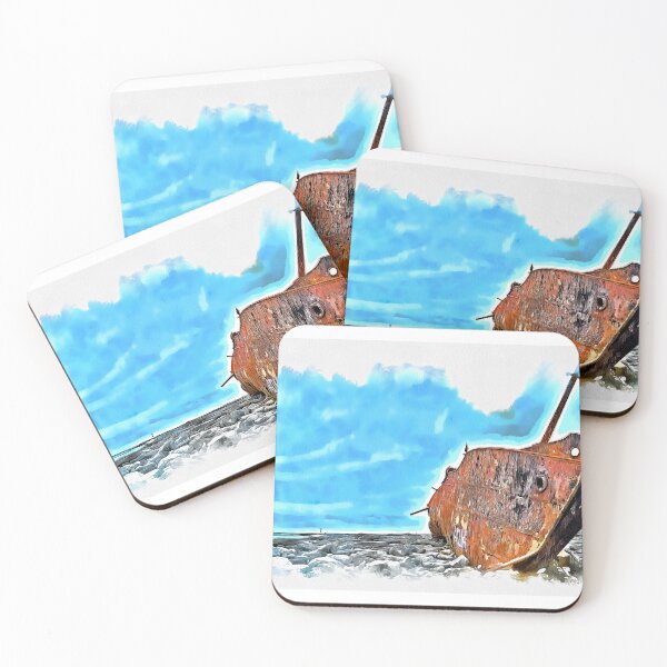 Item preview, Watercolour Rusty old boat designed and sold by mittie101.