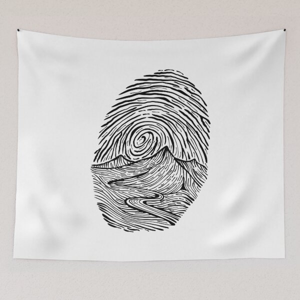 Item preview, Artistic finger print landscape art designed and sold by AznavourByKarin.