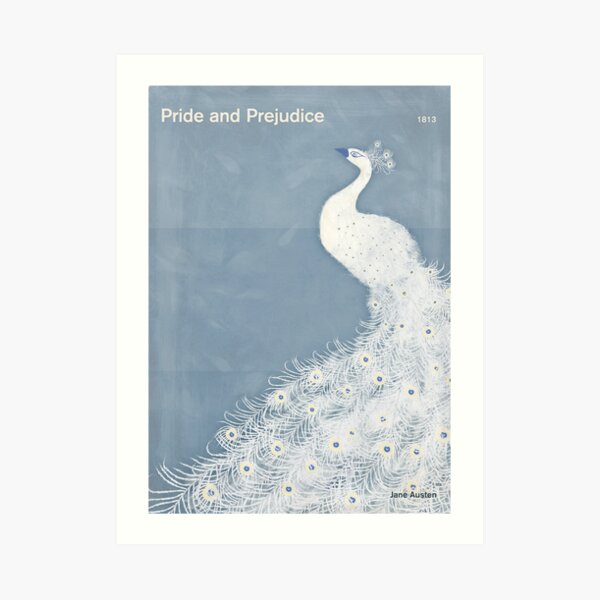 Pride and Prejudice, Jane Austen Literary Art for Book Lovers Art Print