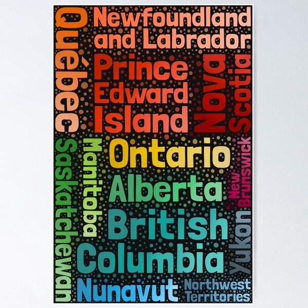 Item preview, Canadian Provinces and Territories designed and sold by CutiPiStudios.