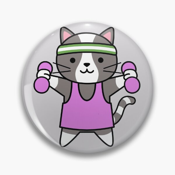 Item preview, Cute cat fitness exercise cartoon / I'm not a gym rat I'm a gym cat designed and sold by portrait4you.