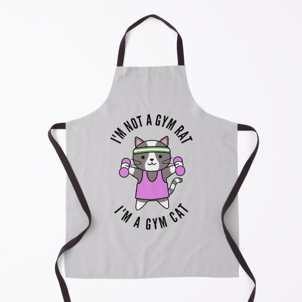 Item preview, Cute cat fitness exercise cartoon / I'm not a gym rat I'm a gym cat designed and sold by portrait4you.