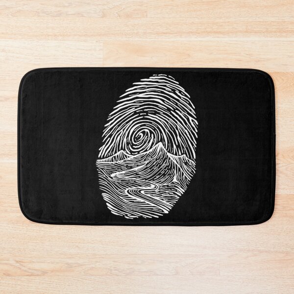 Item preview, Artistic finger print landscape art on black designed and sold by AznavourByKarin.