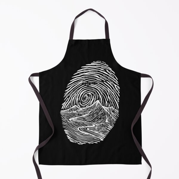 Item preview, Artistic finger print landscape art on black designed and sold by AznavourByKarin.