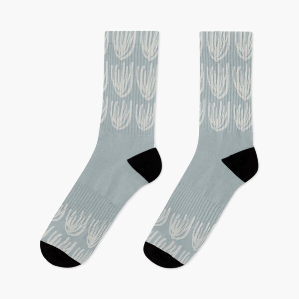 Item preview, Mesh Wildflower Cuff Abstract Minimalist Pattern in Light Blue-Grey and Cream designed and sold by kierkegaard.