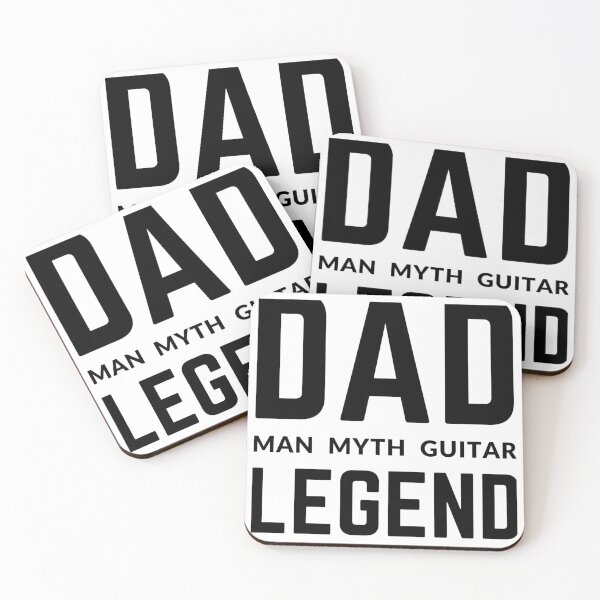 Item preview, DAD THE MAN THE MYTH THE GUITAR LEGEND sarcastic quote sticker [P-Q 156][831]  designed and sold by HIPNOTIZAR  CRAFTS.