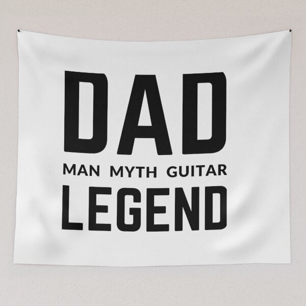 Item preview, DAD THE MAN THE MYTH THE GUITAR LEGEND sarcastic quote sticker [P-Q 156][831]  designed and sold by HIPNOTIZAR  CRAFTS.