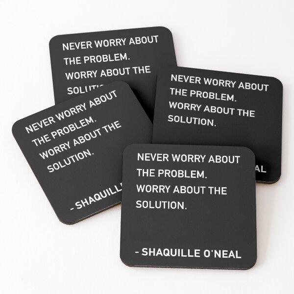 Item preview, Shaq Worry About The Solution Quote designed and sold by JamiePullThatUp.