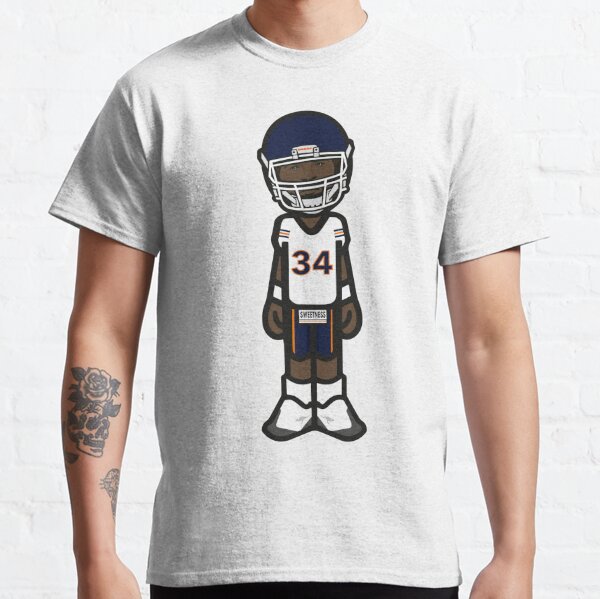 80s Chicago Bears 34 Walter Payton GSH Football NFL T-shirt 