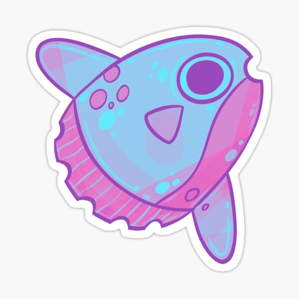 Vista previa del artículo con la obra «Mola Mola Neon Ocean Sunfish», diseñado y vendido por GalaxyChicken.