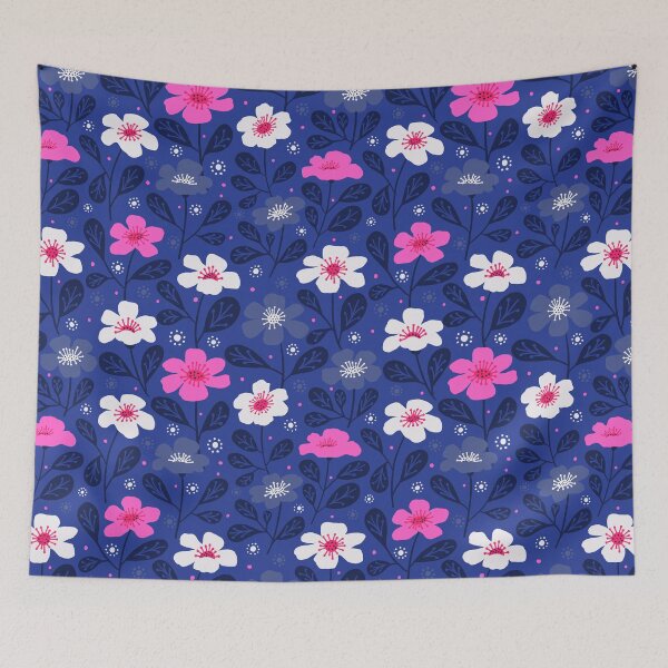 Item preview, Cobalt Tropical Floral designed and sold by creativinchi.