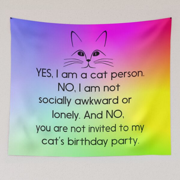 Item preview, Yes I'm a cat person motto designed and sold by Creativeart1974.