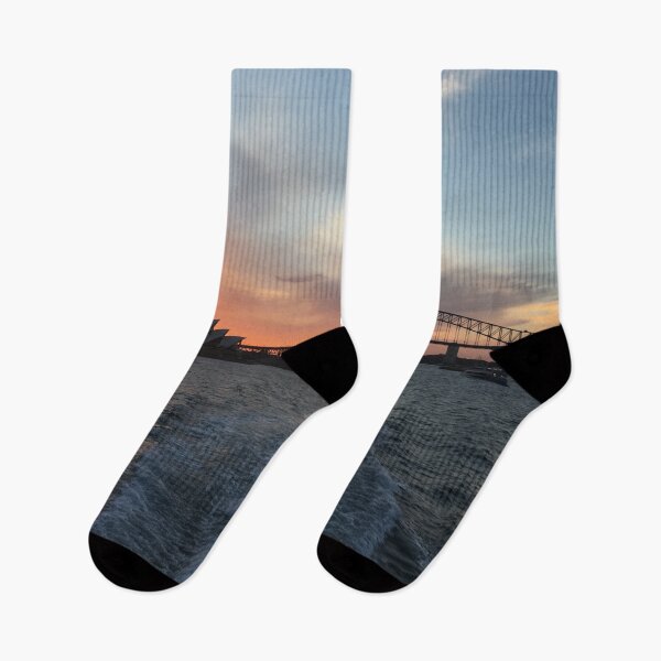 Item preview, Sunset and sunrise in Sydney with harbour bridge | Australia designed and sold by TatianaLG.