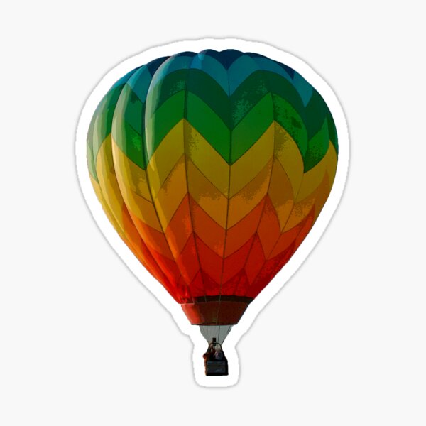 Rainbow Hot air ballon sticker  Air ballon, Hot air ballon, Ballon