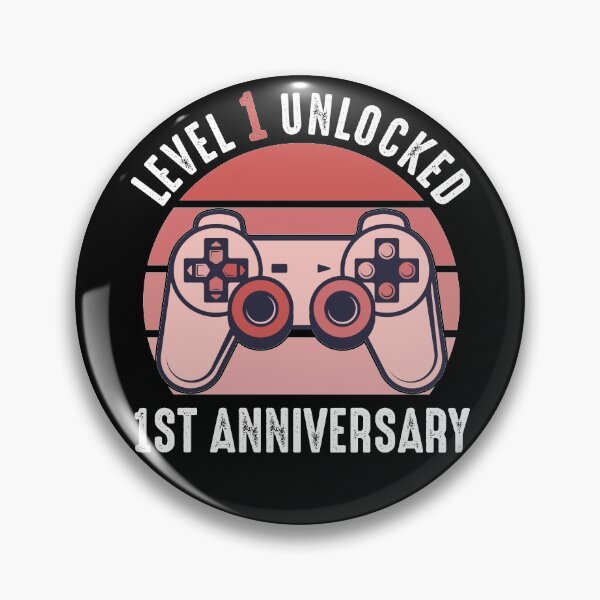 Item preview, Level 1 Unlocked 1st Anniversary Gamer designed and sold by RandomStuffShop.