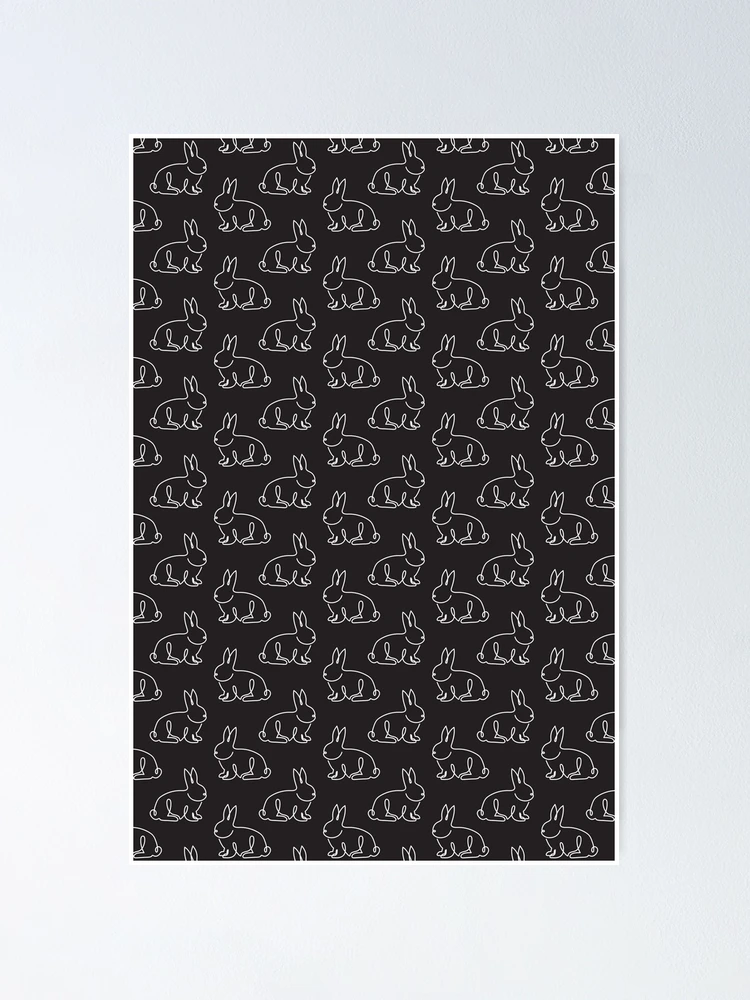 Thumbnail 1 of 3, Poster, Continuous Line Rabbit Pattern designed and sold by babybigfoot.