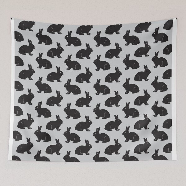 Item preview, Black Rabbit Silhouette Pattern designed and sold by babybigfoot.