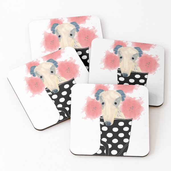 Item preview, Lovely Whippet Dog in Polka Dots Boot designed and sold by Nathalia Montoro.