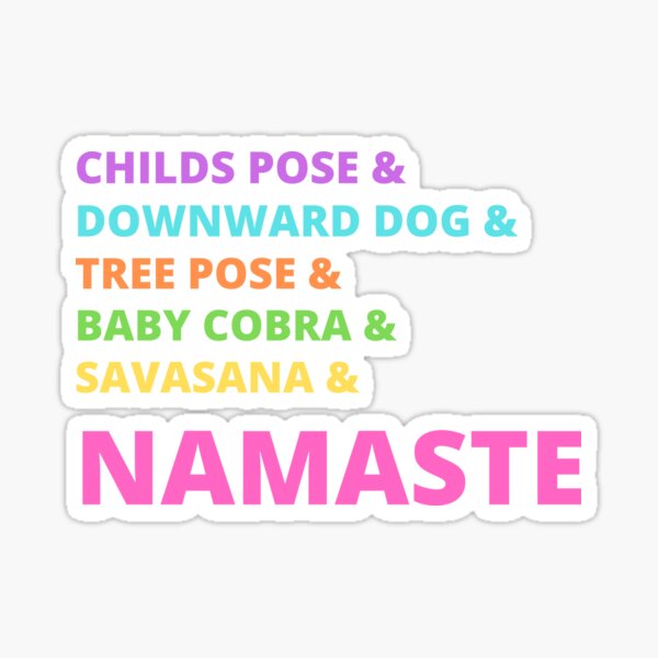 MULTICOLOUR NAMASTE Sticker