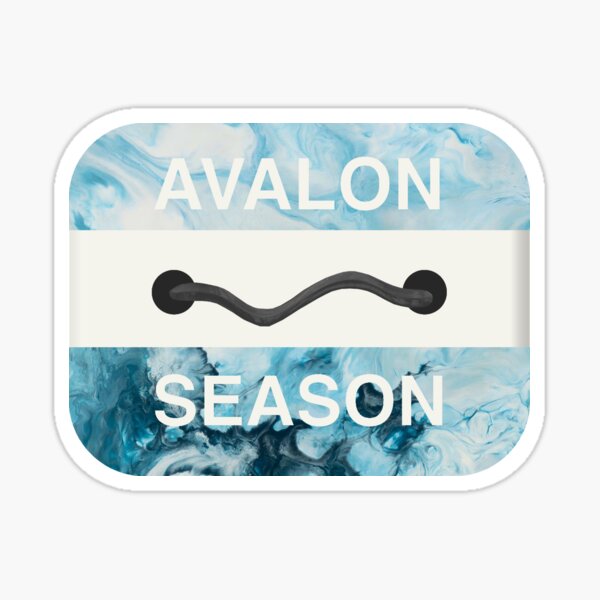 Artikel-Vorschau von Avalon Beach Badge Blue Aquarell, designt und verkauft von coleenross.