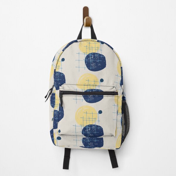 Item preview, Yellow sun Blue Moon abstract No1 Japandi style 2021 designed and sold by dreamofdenim.