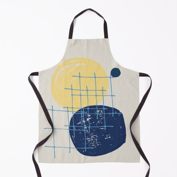 Item preview, Yellow sun Blue Moon abstract No1 Japandi style 2021 designed and sold by dreamofdenim.