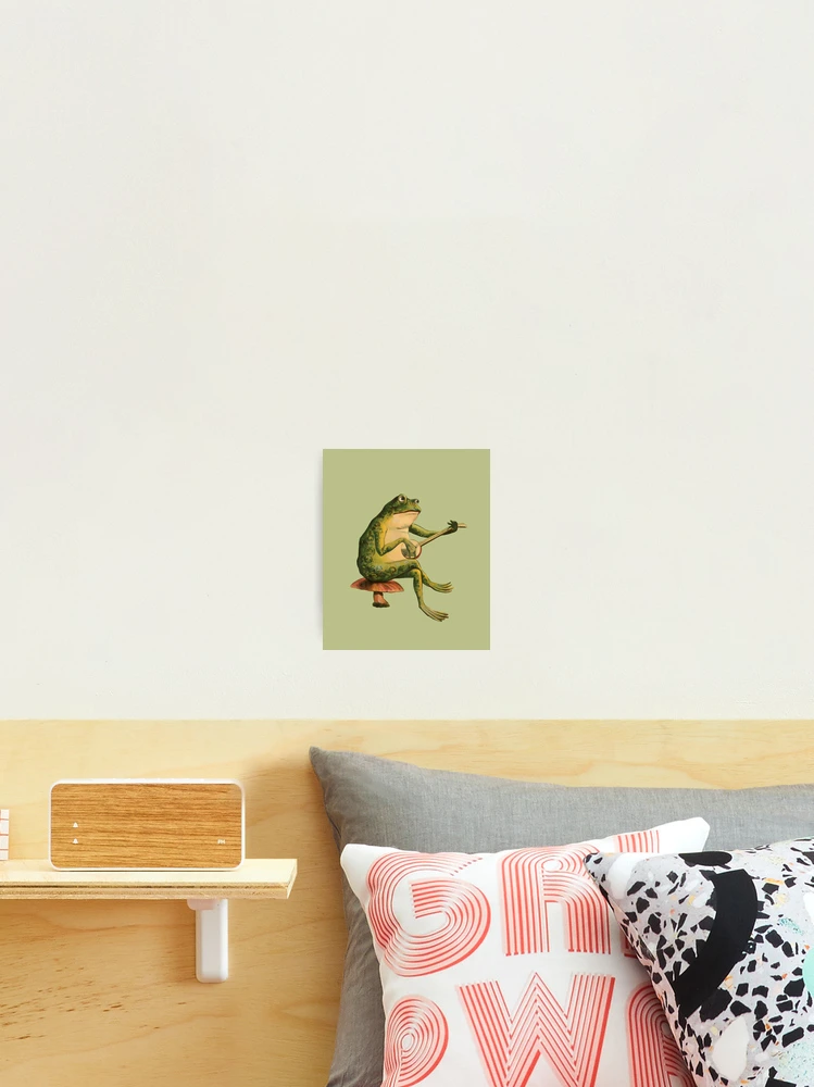 Melancholic Vintage Frog: Banjo Player on Mushroom Toadstool, Cottagecore  and Goblincore Aesthetics with Edgy Grunge Shower Curtain for Sale by  MinistryOfFrogs