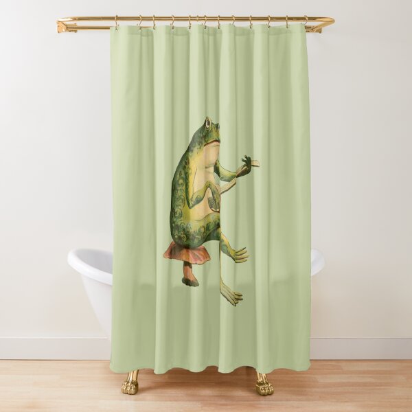 Goblincore Shower Curtain Cottagecore Bathroom Frog Decor Mushroom