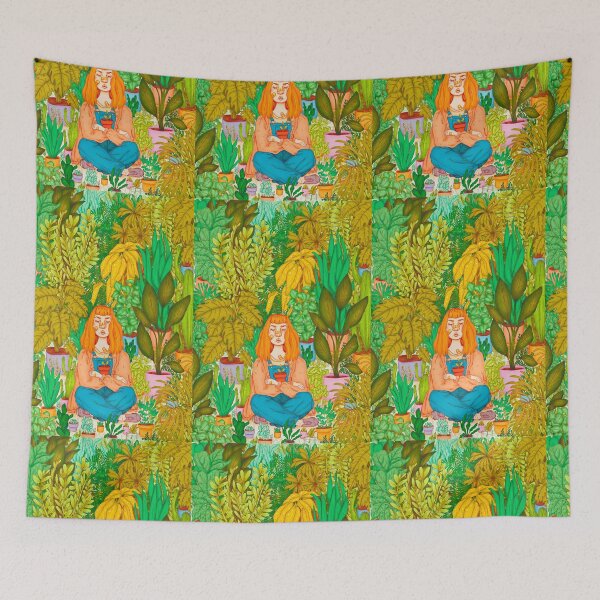 Item preview, Late Bloomer -  Girl with Plants Digital Artwork  designed and sold by volttrash.
