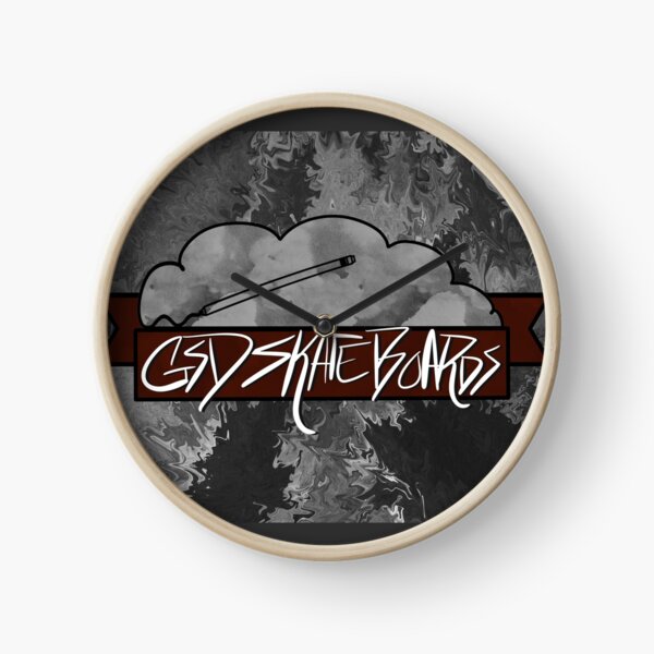 GSD skateboards logo #2 Clock