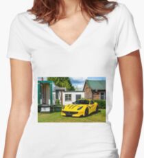 Ferrari F12 TDF Women's Fitted V-Neck T-Shirt