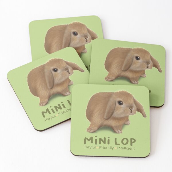 Item preview, Mini Lop Bunny - Green designed and sold by Kittys-Art.