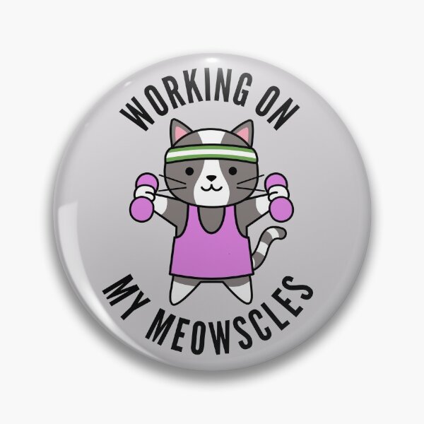 Item preview, Cute cat fitness exercise cartoon / working on my meowscles designed and sold by portrait4you.