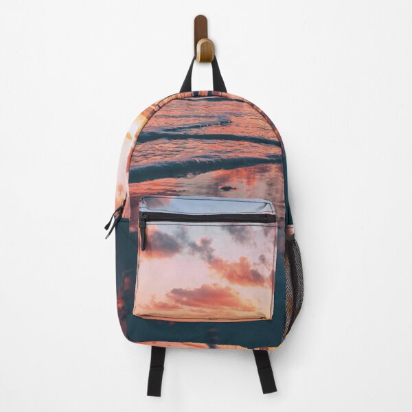 Item preview, Sunset over the Beach, with clouded sky at golden hour designed and sold by ToriaScarlett.