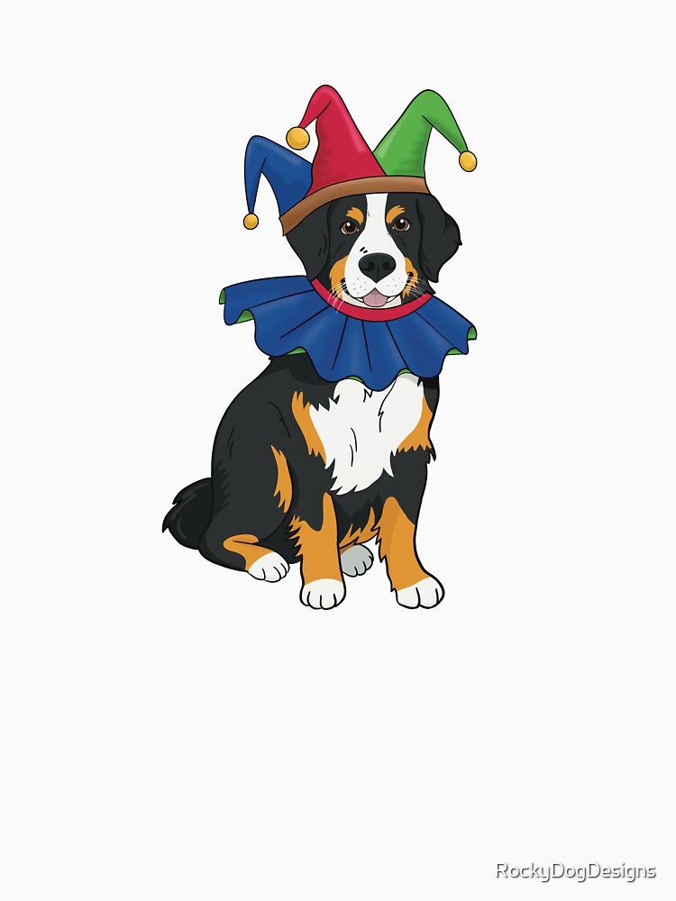 "Bernese Mountain Dog jester costume" Racerback Tank Top by