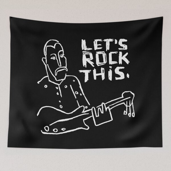Item preview, Lets Rock This Guitar, Mustache Band designed and sold by badlydrawnbabe.