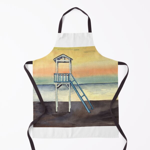 Item preview, Lifeguard Chair Watercolor Art designed and sold by Sandra Connelly.