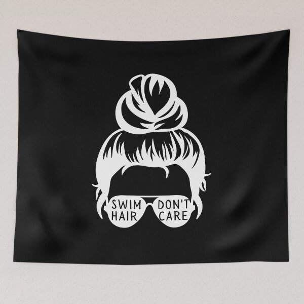 Item preview, Swim Hair Don't Care. -Funny swimming  designed and sold by LoveSynchro.
