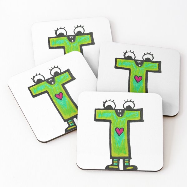 Item preview, T is for Trouble: Letter T Alien Robot designed and sold by StudioZeta.