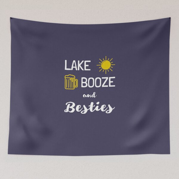 Item preview, Lake Booze and Besties cool funny quote designed and sold by KiriBrero.