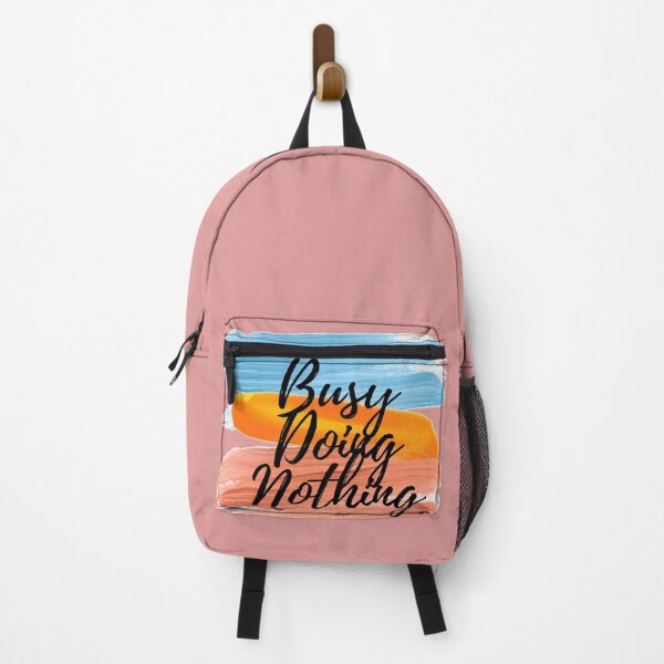 Item preview, Rainbow colorful painting with Busy Doing Nothing written on it ! designed and sold by Byoudesigns.