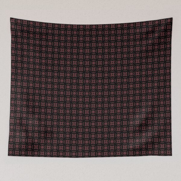 Item preview,  Geometric Pattern Doodly Black Burgundy designed and sold by Antava.