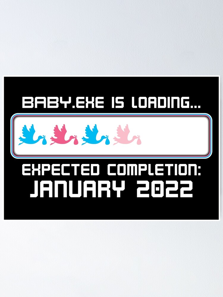 Poster Un Bebe Enceinte Revele Son Chargement Janvier 22 Par Fancyhatpenguin Redbubble